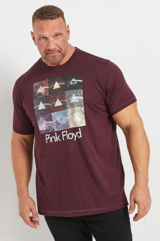 D555 Big & Tall Burgundy Red Official 'Pink Floyd' Graphic Print T-Shirt | BadRhino 2