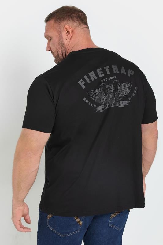 FIRETRAP Big & Tall Black Loyd V2 T-Shirt | BadRhino 2