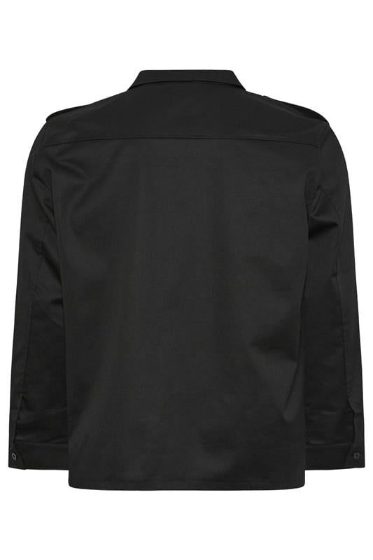 BadRhino Big & Tall Khaki Green Military Zip Through Overshirt | BadRhino 3