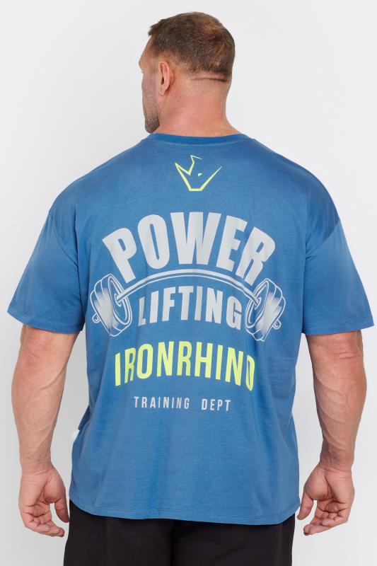 IronRhino Big & Tall Blue 'Power Lifting' T-Shirt | BadRhino 3