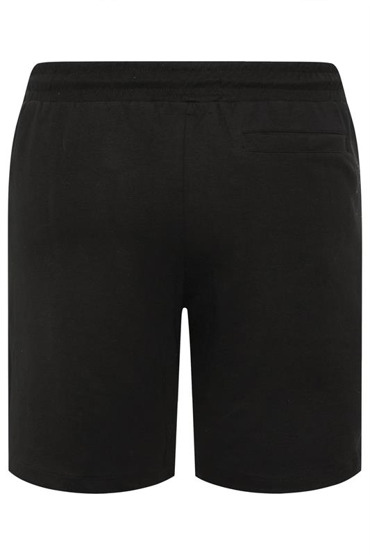 KAM Big & Tall Black Jacquard Textured Shorts | BadRhino 4
