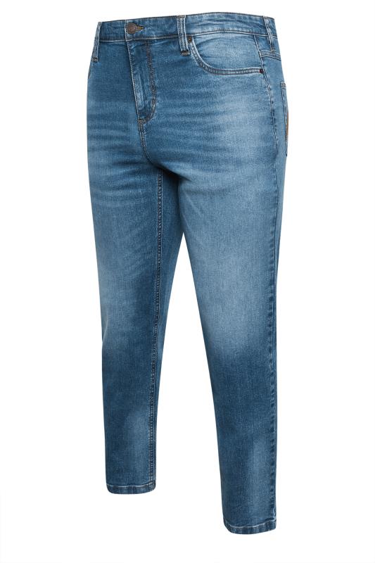 BadRhino Big & Tall Blue Washed Denim Stretch Jeans | BadRhino 5