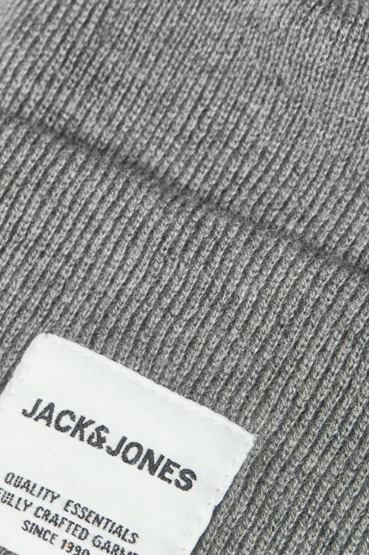 JACK & JONES Grey Patch Beanie | BadRhino 2