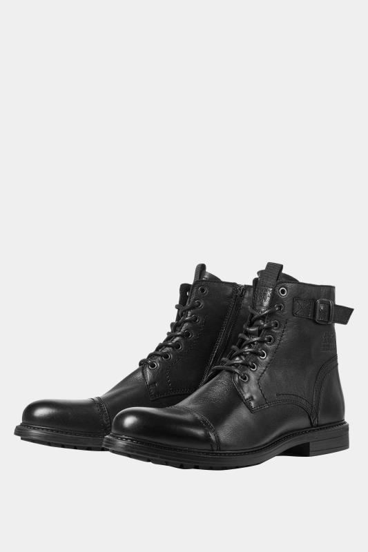 Men's  JACK & JONES Big & Tall Black Leather Boots