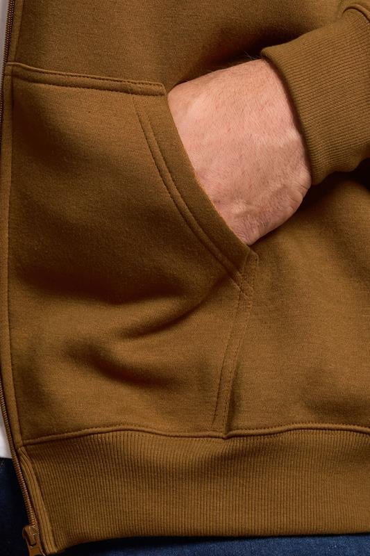 BadRhino Big & Tall Monks Robe Brown  Zip Through Hoodie | BadRhino 6