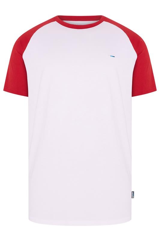 BadRhino Big & Tall Red & White Extra Long Raglan T-Shirt | BadRhino 5