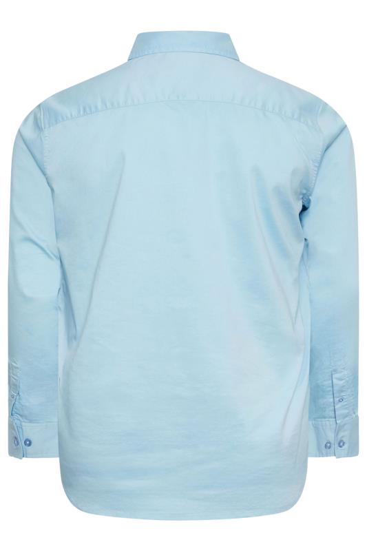 BadRhino Big & Tall Light Blue Chest Pocket Oxford Shirt | BadRhino 4