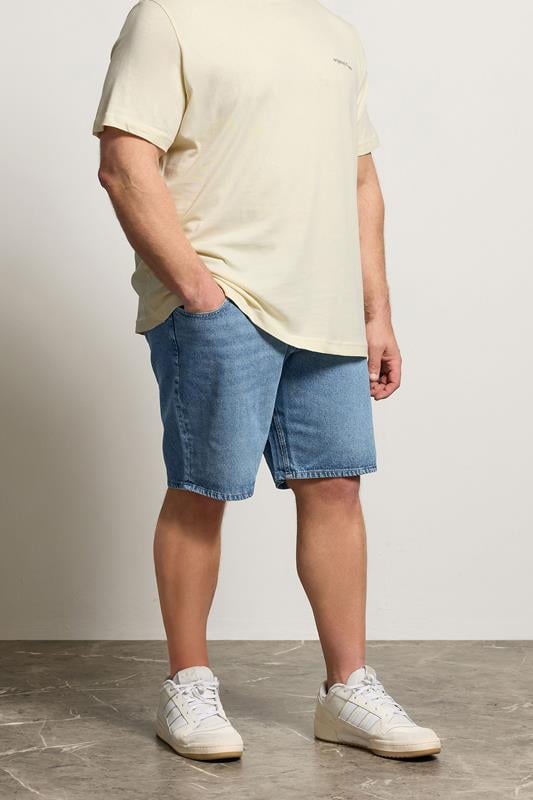 JACK & JONES Big & Tall Blue Cotton Shorts