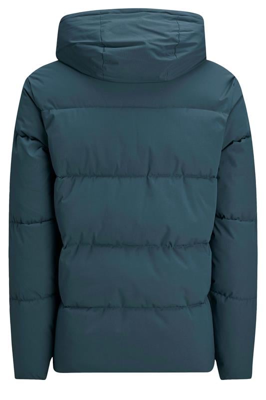 JACK & JONES Big & Tall Blue Puffer Jacket | BadRhino 2