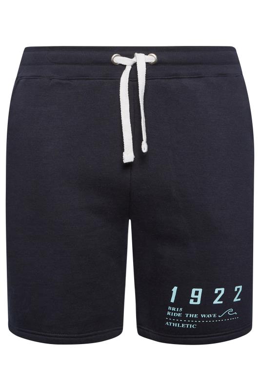 BadRhino Big & Tall Navy Blue '1922' Jogger Shorts | BadRhino 4