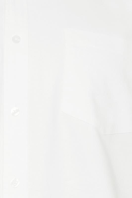 BadRhino Big & Tall Premium White Short Sleeve Oxford Cotton Shirt 2