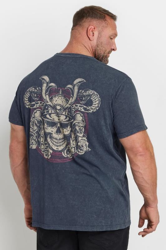 BadRhino Big & Tall Navy Blue 'Legendary Warriors' Print T-Shirt | BadRhino 3