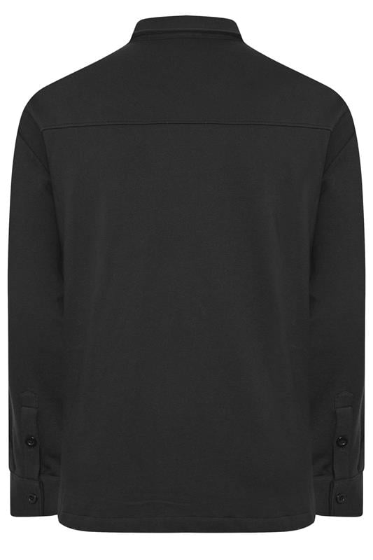 STUDIO A Big & Tall Navy Blue Zip Through Shacket | BadRhino 2