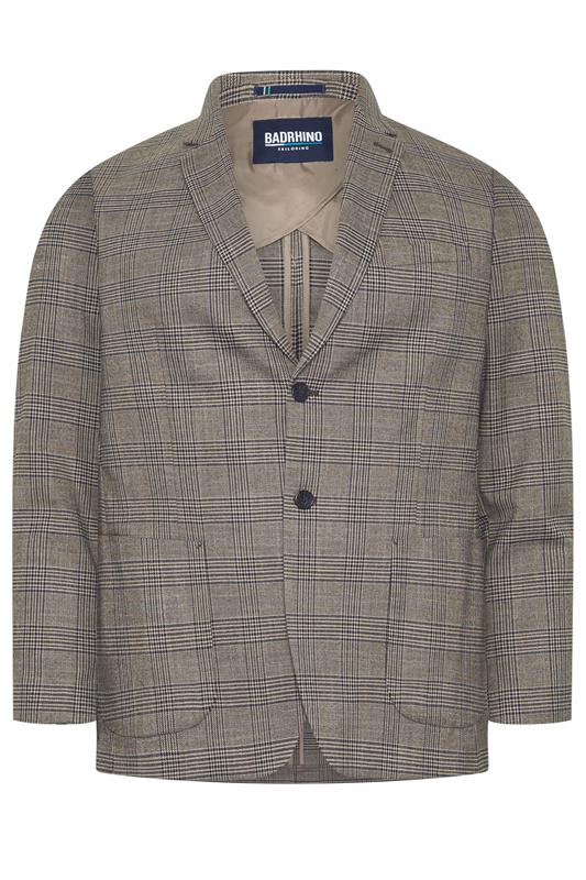  BadRhino Tailoring Big & Tall Grey Checked Blazer