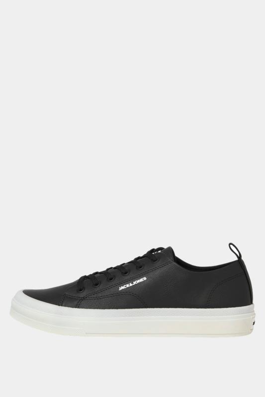 JACK & JONES Black Faux Leather Sneakers | BadRhino 3