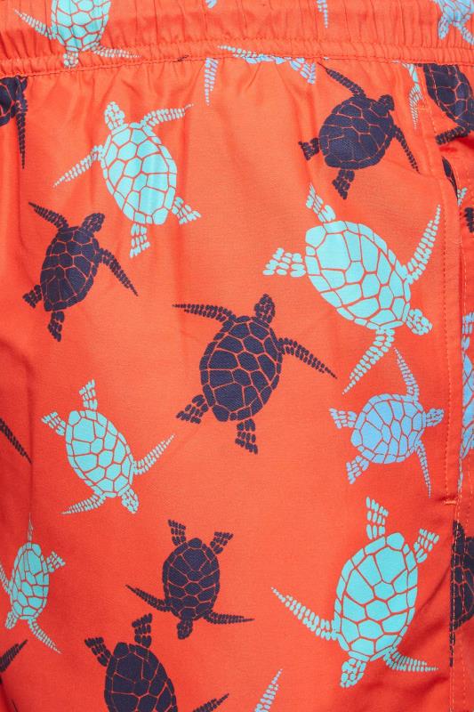 BadRhino Big & Tall Red Turtle Print Swim Shorts | BadRhino 4