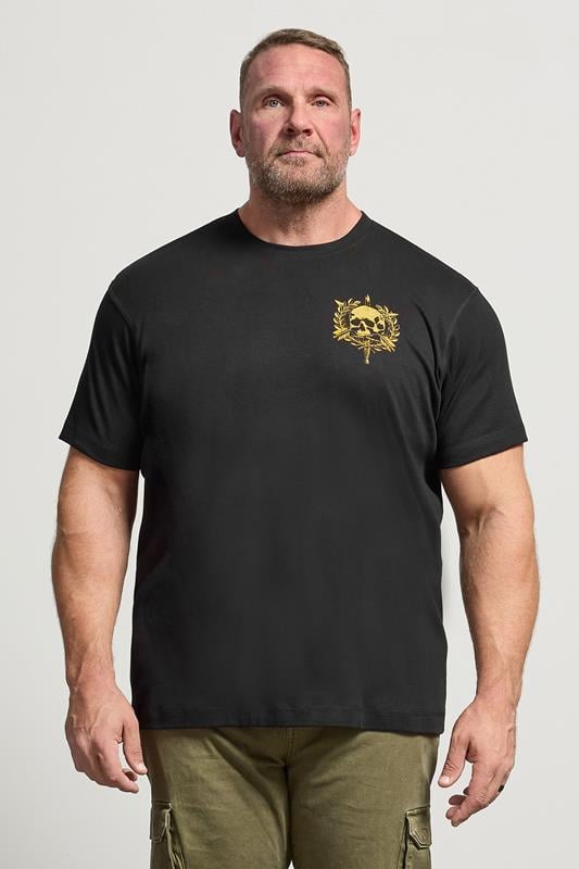 Men's  BadRhino Big & Tall Black Skull Emblem Graphic T-Shirt