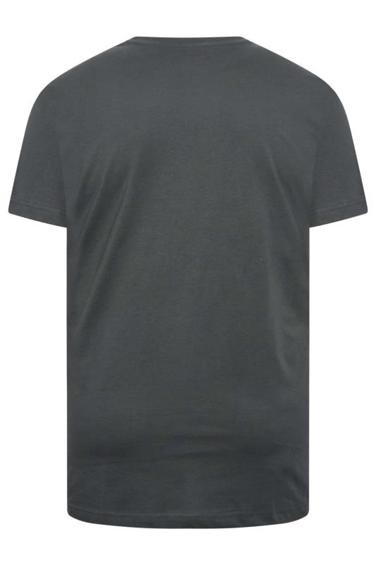 ESPIONAGE Big & Tall Grey Superior Printed T-Shirt | BadRhino 4