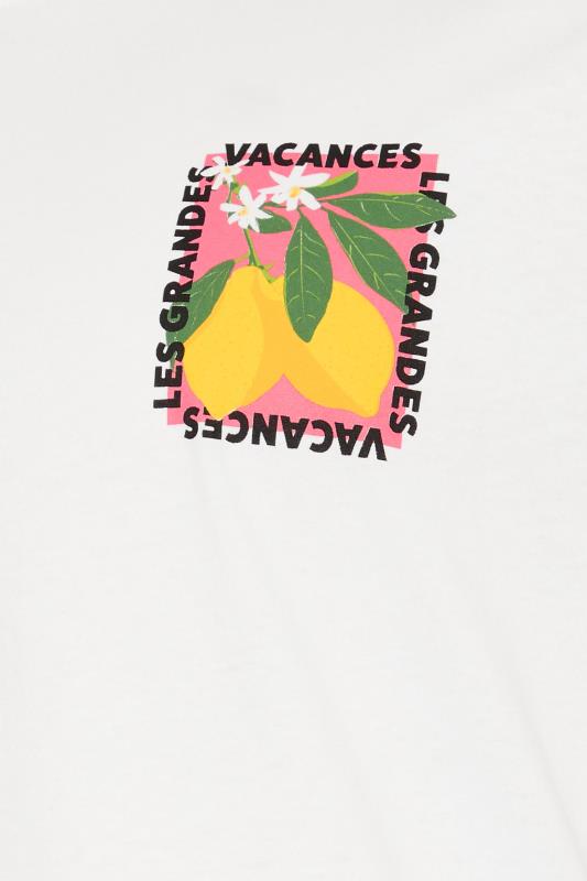 JACK & JONES Big & Tall White 'Vacances' Graphic Print Crew Neck T-Shirt | M&Co 3