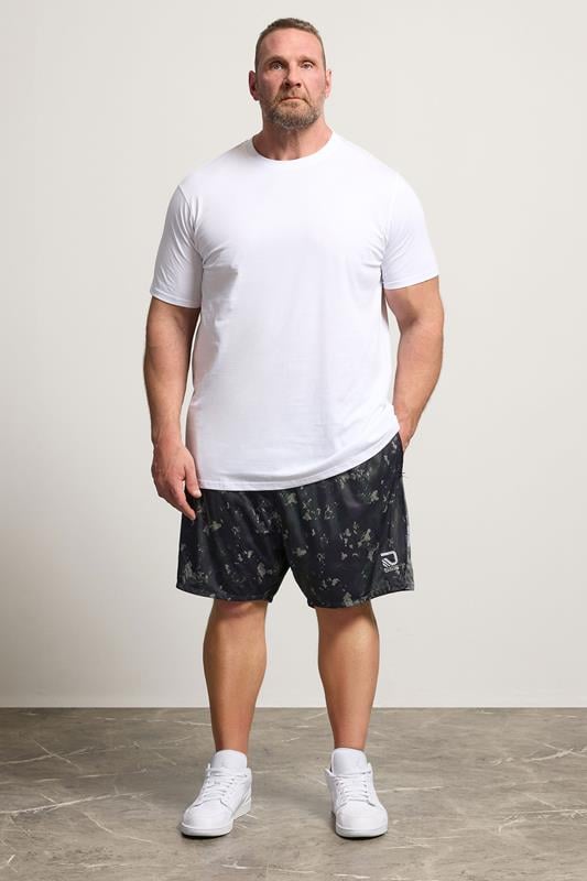 D555 Big & Tall Black Camo Shorts | BadRhino 1
