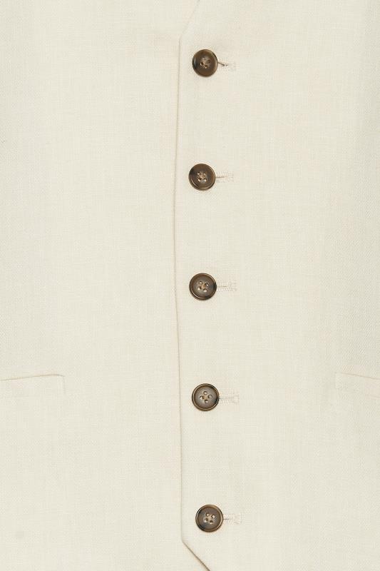 BadRhino Tailoring Big & Tall Stone Linen Suit Waistcoat | BadRhino 3