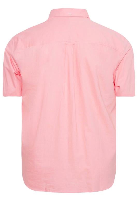 BadRhino Big & Tall Pink 2 PACK Short Sleeve Oxford Shirts | BadRhino 4
