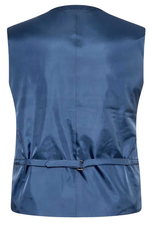 BadRhino Big & Tall Blue Wedding Suit Waistcoat | BadRhino 5