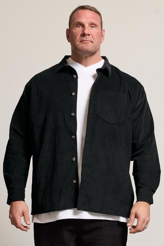 Men's  BadRhino Big & Tall Black Corduroy Overshirt