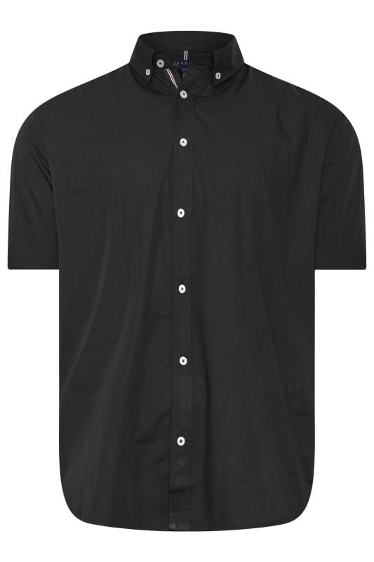 BadRhino Big & Tall 2 PACK Black Short Sleeve Poplin Shirts | BadRhino 7