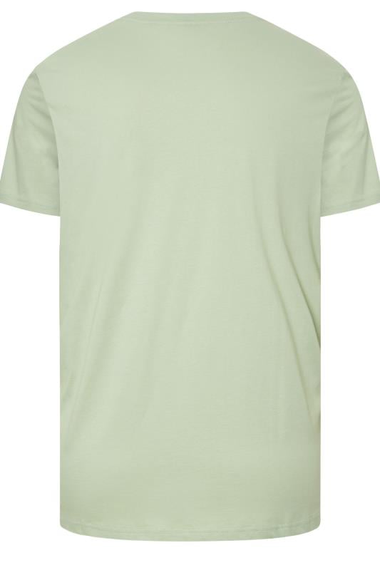 LYLE & SCOTT Big & Tall Green Plain T-Shirt | BadRhino 2