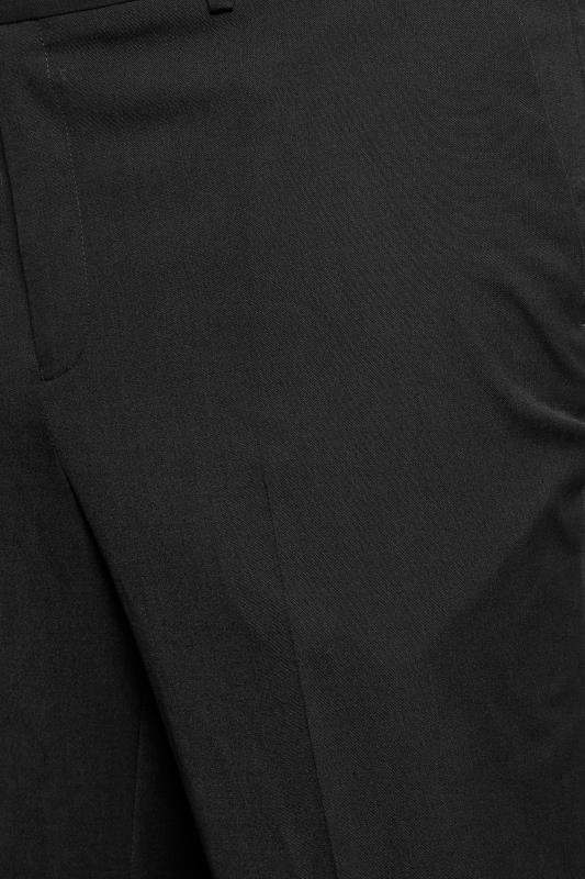 BadRhino Black Plain Suit Trousers | BadRhino