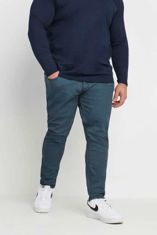 KAM Big & Tall Blue Embossed Jeans | BadRhino 1