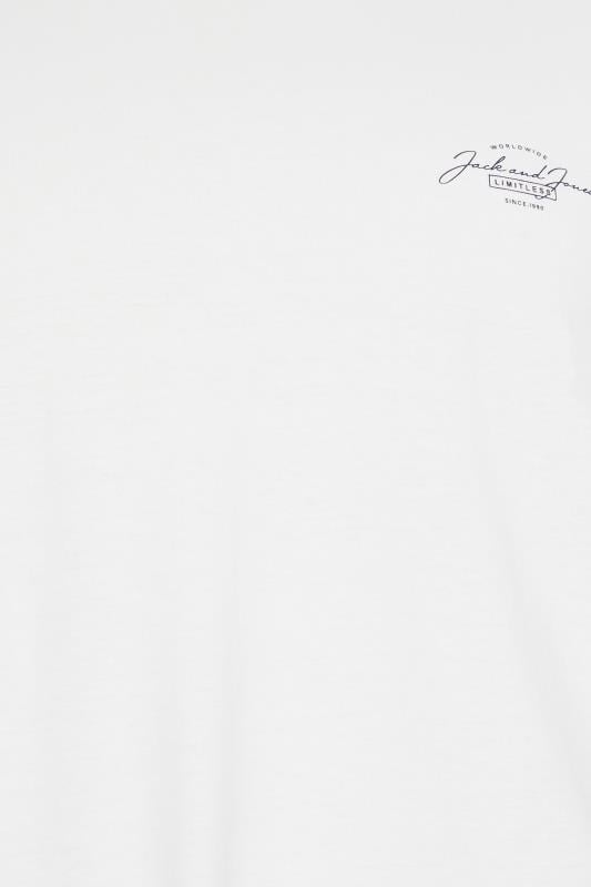 JACK & JONES Big & Tall White 'Ferris' T-Shirt | BadRhino 2