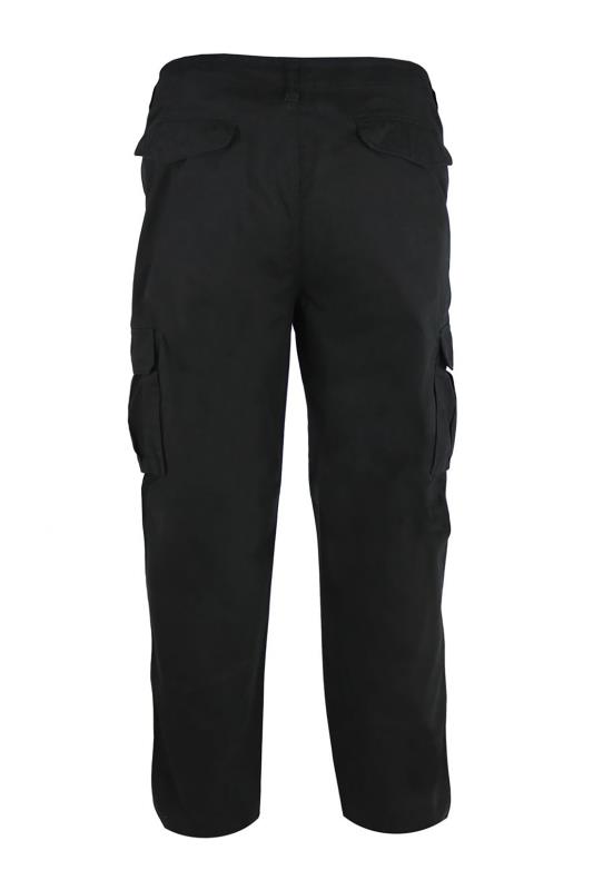 Men's Oversized Black Cargo Pants With Pockets