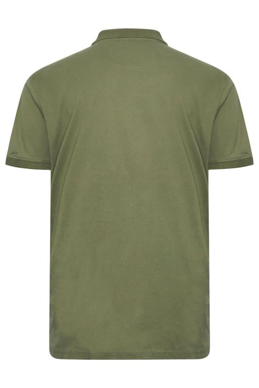 KAM Big & Tall Sage Green Polo Shirt | BadRhino 4