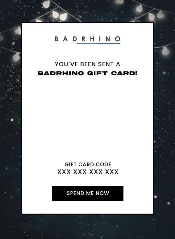 Men's  BadRhino £10 - £150 Online Gift Card Lights