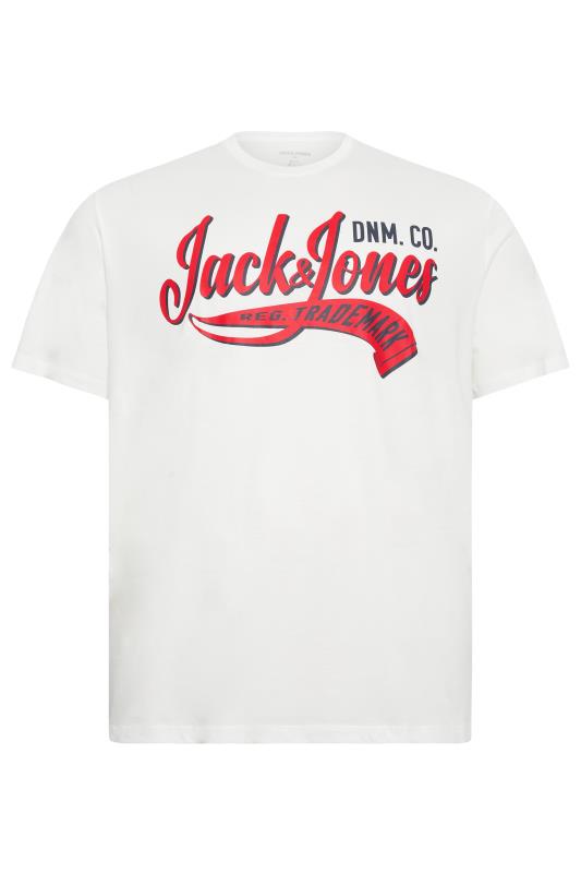 JACK & JONES White Logo T-Shirt, Bad Rhino
