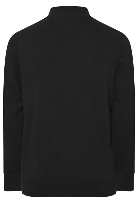 LYLE & SCOTT Big & Tall Black Quarter Zip Jumper | BadRhino 2