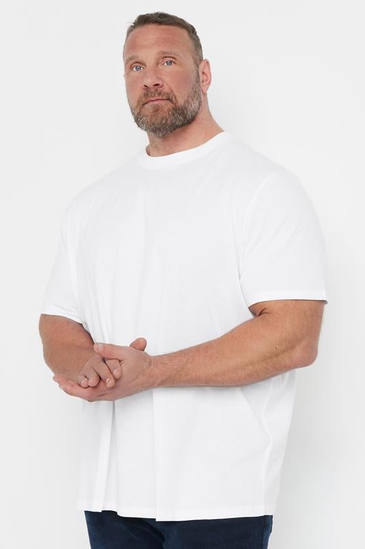  JACK & JONES Big & Tall White Oversized T-Shirt