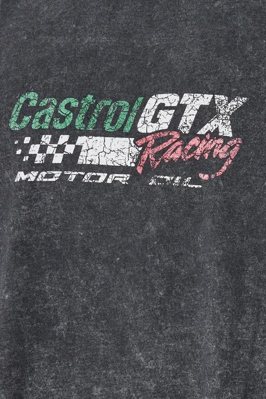 BadRhino Big & Tall Black Acid Wash 'Castrol' Graphic Vest | BadRhino 10