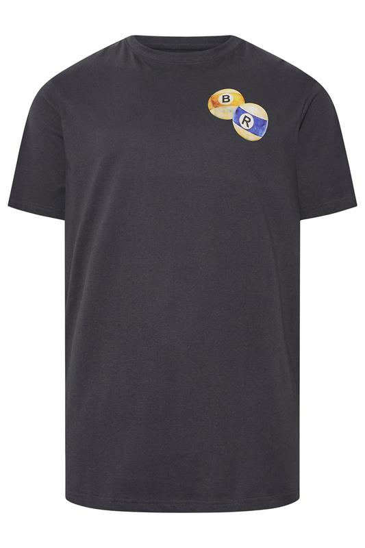 BadRhino Big & Tall Grey Billiards Club Graphic T-Shirt | BadRhino 1