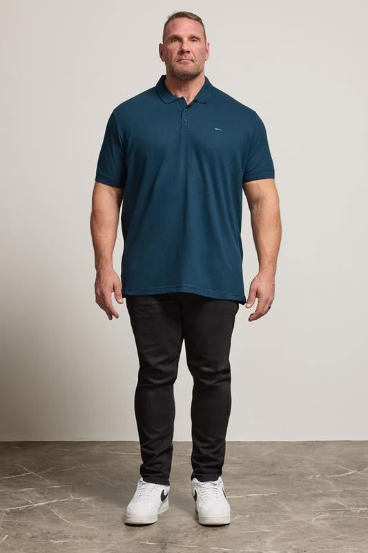 BadRhino Big & Tall 5 PACK Navy Blue & Light Blue Polo Shirts | BadRhino 3