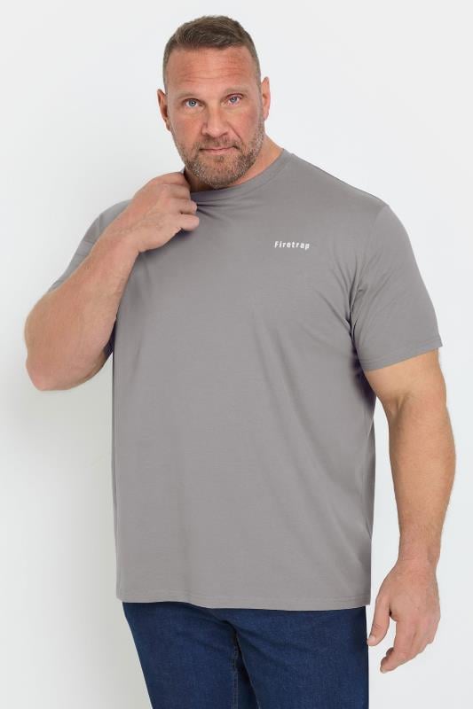 FIRETRAP Big & Tall 3 PACK Grey & Black T-Shirts | BadRhino 2