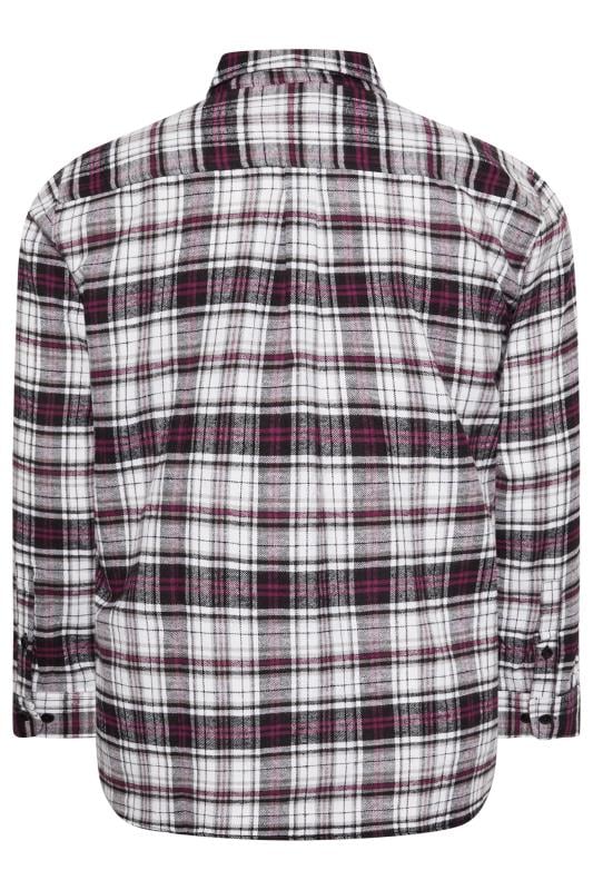 BadRhino Big & Tall Black Check Print Long Sleeve Flannel Shirt | BadRhino 5