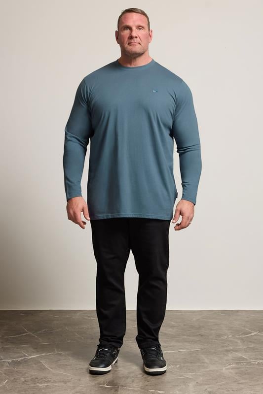 Men's  BadRhino Big & Tall Petrol Blue Extra Long Core Long Sleeve T-Shirt