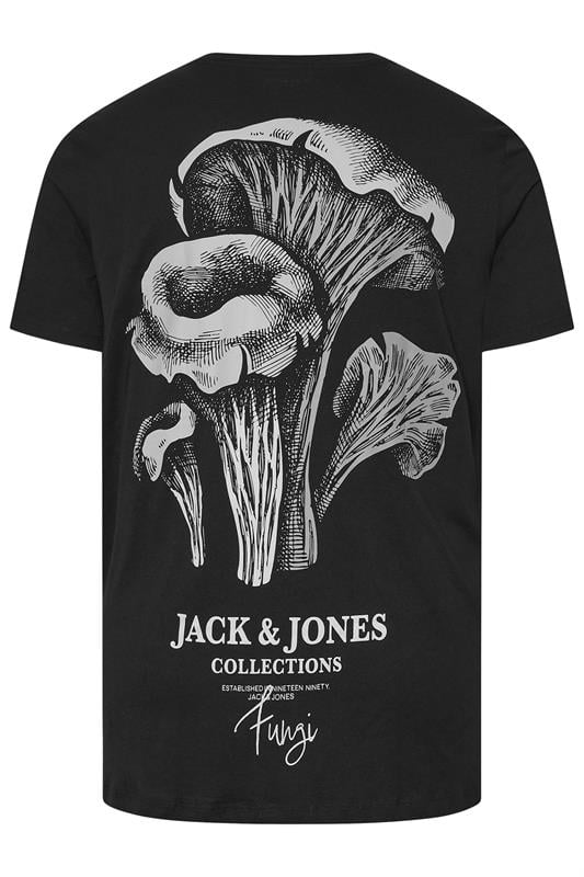 JACK & JONES Big & Tall Black Graphic T-Shirt | BadRhino 2