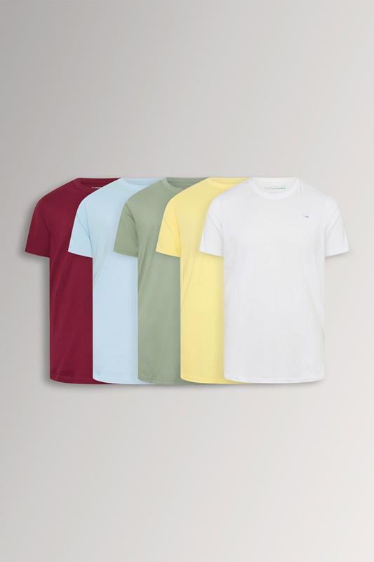  BadRhino Big & Tall 5 PACK Yellow/Green/Blue/Red/White Core T-Shirts
