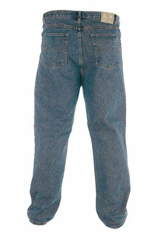 D555 Big & Tall Blue Stretch Comfort Fit Jeans | BadRhino 4