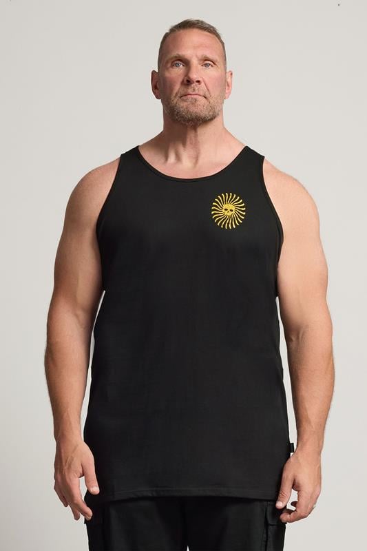  BadRhino Big & Tall Black Extra Long Chasing Sun Muscle Vest