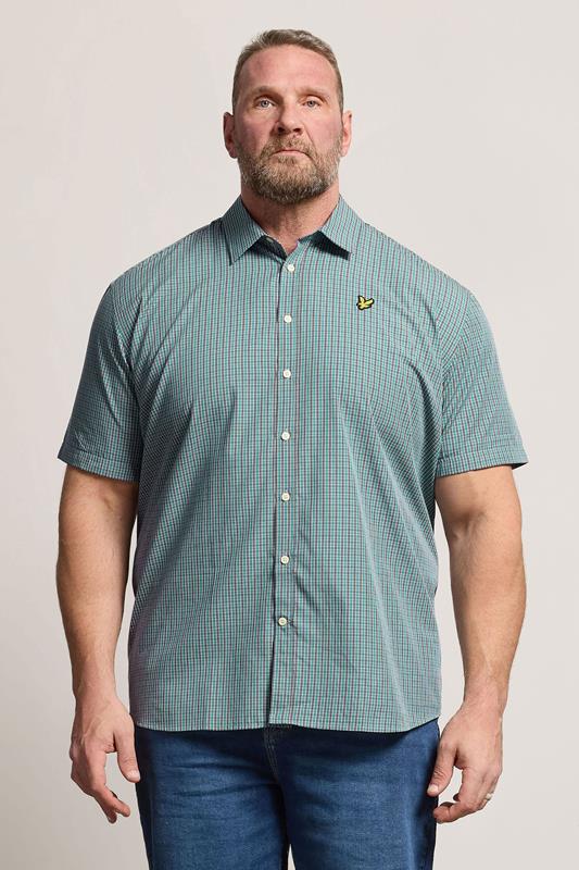  LYLE & SCOTT Big & Tall Blue Fine Check Shirt